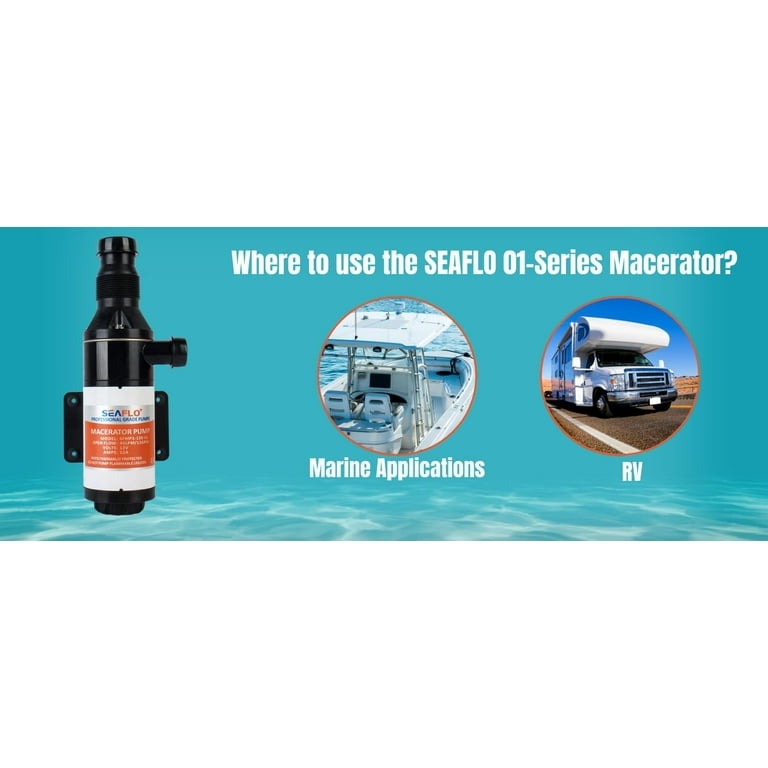 SEAFLO Macerator Pump System 12V for RV Marine 01-Series Improved