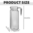 thumbnail image 3 of WUXIAB Transparent Cold Water Pot Acrylic Unbreakable Pitcher,Bpa-Free Plastic Pitcher,Heat-Resistant Pitcher With Lid,Ribbed Pitcher With Handle,Clear Drink Pitcher,Tea Juice Water Pitcher B 1.3L, 3 of 8