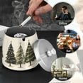 thumbnail image 4 of Yayeee Ashtray with Lid for Cigarette Smokeless Stainless Steel Home Ash Holder, Cartoon Christmas Trees, 4 of 7