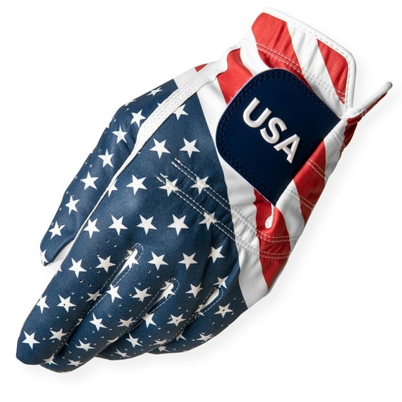 Uther DURA Golf Glove - Men's Right (For LH Golfers), Small Size, USA Print | Durable, Comfortable, Tailored Fit with Zip Pouch