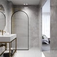 thumbnail image 4 of VIGO Arden 34 in. W x 78 in. H Framed Fixed Shower Screen Door in Matte Black with 3/8 in. (10mm) Fluted Glass, 4 of 12