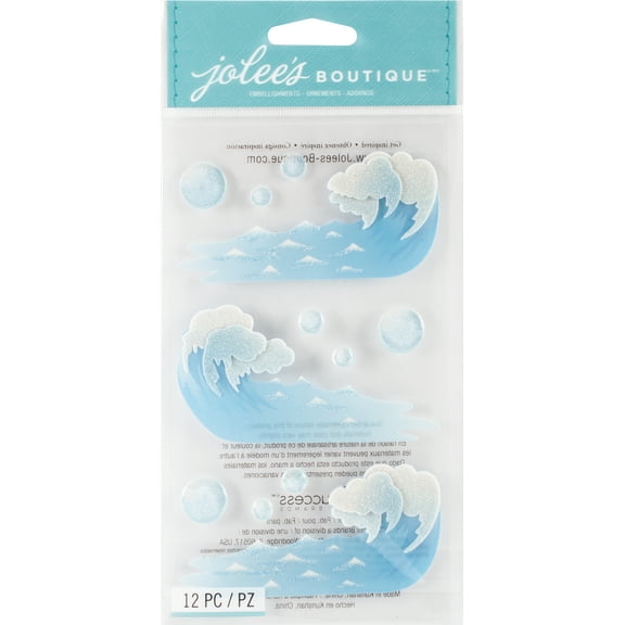 Jolee's Vellum Stickers-Waves