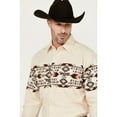 thumbnail image 2 of Panhandle Men's Southwestern Print Border Long Sleeve Pearl Snap Western Shirt - SMN2S03208, 2 of 4