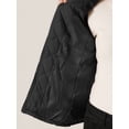 thumbnail image 5 of DARING DIVA Women's Zip Stand Collar Quilted Padded Vest XL Black, 5 of 7