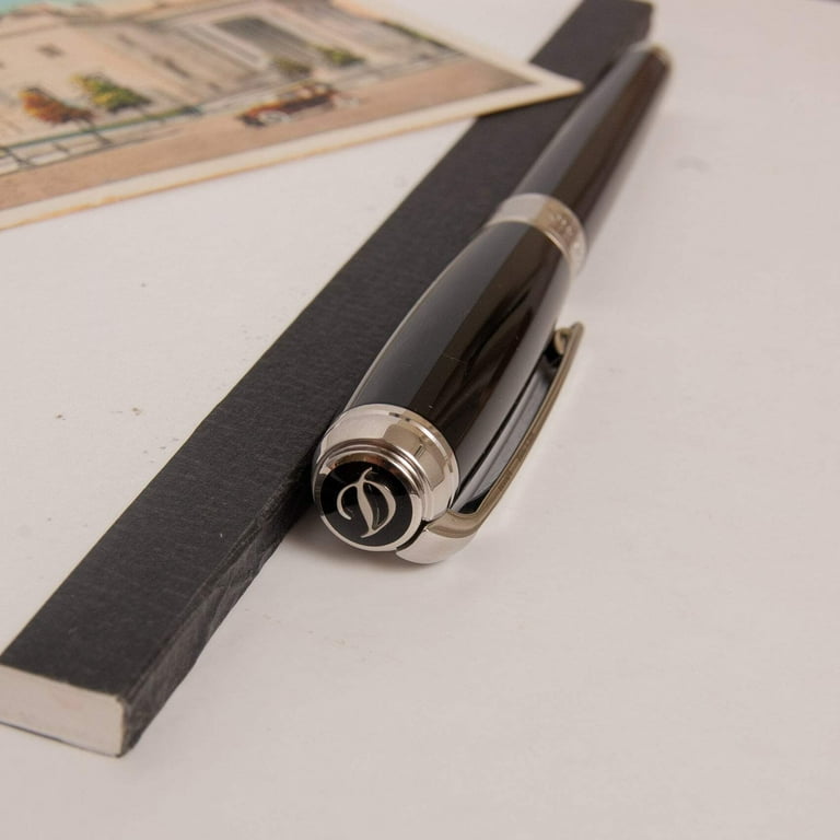 ST Dupont Line D Black & Chrome Fountain Pen - Medium - Walmart.com