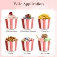thumbnail image 6 of QZS Greaseproof Muffin Liners,2.8x2.4x2.2In Striped Cupcake Liners,Pack of 100 Muffin Wrappers Cups for Weddings,Birthday Celebrations(Red and White Stripes), 6 of 7