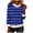 A-Blue, variant on Women's Fuzzy Fleece Tops Trendy Gradient/Stripe/Polka Dot Print Crew Neck Blouses Soft Comfy Long Sleeve Pullover Shirts Winter Plush Warm Loungewear Tops