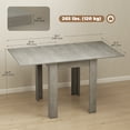 thumbnail image 3 of HOMCOM 55" Extendable Dining Table, Kitchen Table for 4-6 Person, Grey, 3 of 10