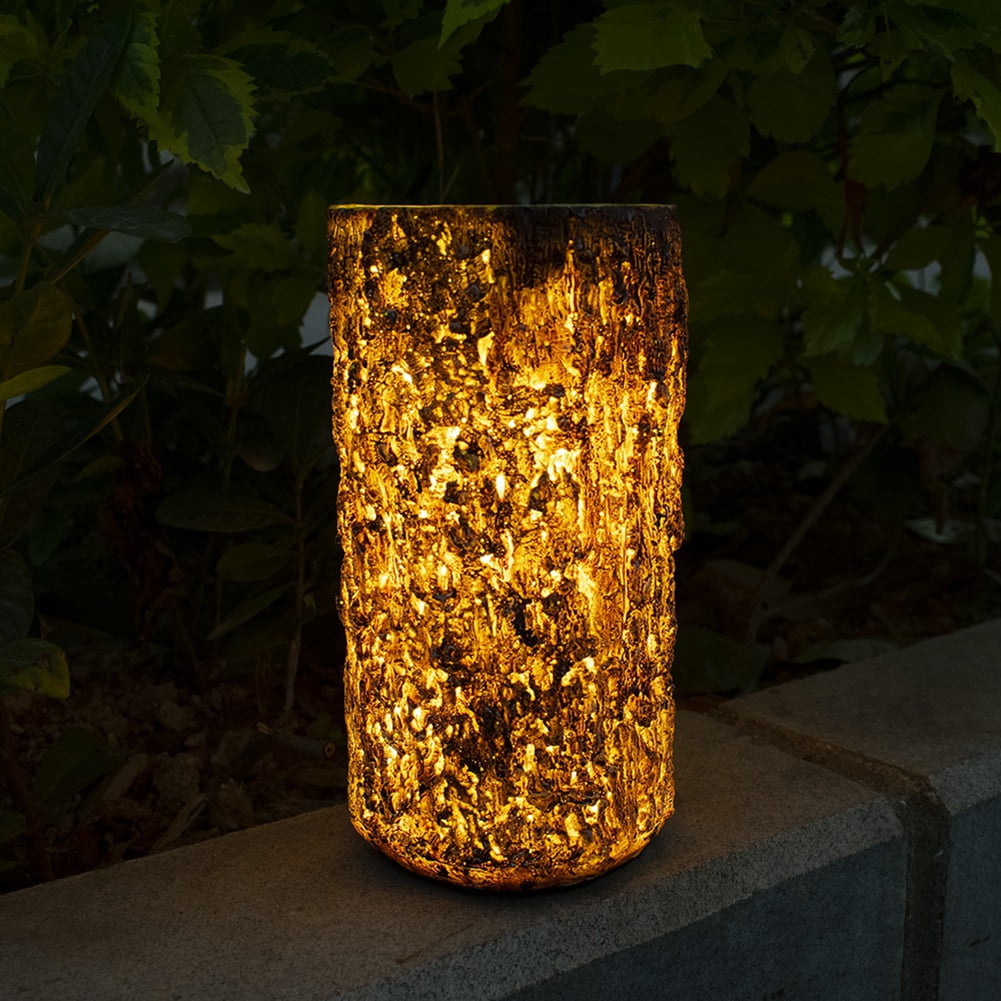 Tebru Solar Stump Light, Outdoor Landscape Lamp Outdoor Waterproof