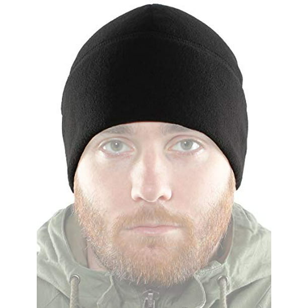 2SBR 2SABERS Fleece Winter Warm Watch Cap - Mens - Army Military Tactical  Skull Beanie Hat Black
