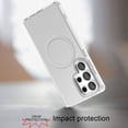 thumbnail image 3 of For Samsung Galaxy S25 Ultra Case, Transparent Back Hybrid Case - Magnetic Circle, Color Frame, Metal Buttons, MagSafe Compatible Phone Cover (Clear), 3 of 10