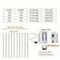 thumbnail image 4 of CNKOO Lumières de Rideau LED Alimentées par USB avec Télécommande - 8 Modes Guirlandes Lumineuses Étanches pour Décoration Extérieure et Intérieure Parfaites pour Noël Halloween Mariages et Fêtes, 4 of 7