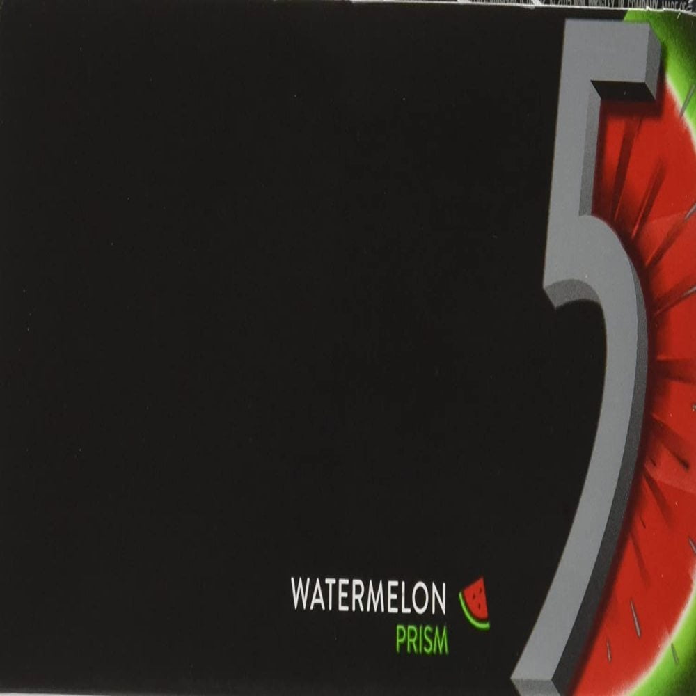 5 GUM Watermelon Prism Sugar Free Chewing Gum, 15 pieces (10 pack)
