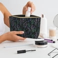 thumbnail image 6 of Picia Lavender Flowers Printed Leather Travel Toiletry Bag,Cosmetic Organizer, Makeup Travel Bag, Durable Travel Pouch, Compact Toiletry Bag, Travel Accessories, 6 of 6