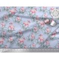 thumbnail image 3 of Soimoi Blue Rayon Fabric Grass & Flamingo Bird Decor Fabric Printed Yard 42 Inch Wide, 3 of 3