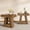 Brown, variant on SolaceHue 24" Modern Side Table, 2-Tier Narrow Wooden End Table with Trapezoid Base, Farmhouse Small Nightstand for Living Room, Bedroom, Natural Wood Color