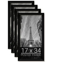 17x34 Black Picture Frame for Puzzles Posters Photos or Artwork, Set of 4