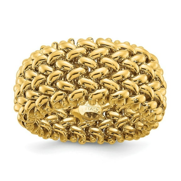 Auriga Fine Jewelry 14K Yellow Gold Mesh Ring for Women Size 7.5