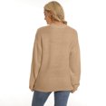 thumbnail image 4 of Chandail Col Roulé d'Hiver pour Femmes Manches Longues Douces Chaud Tricoté Décontracté Confortable, 4 of 9