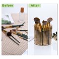 thumbnail image 5 of Unique Bargains Makeup Brush Cup 4 Slot Makeup Brush Holder for Vanity for Bathroom Countertops Brown, 5 of 7