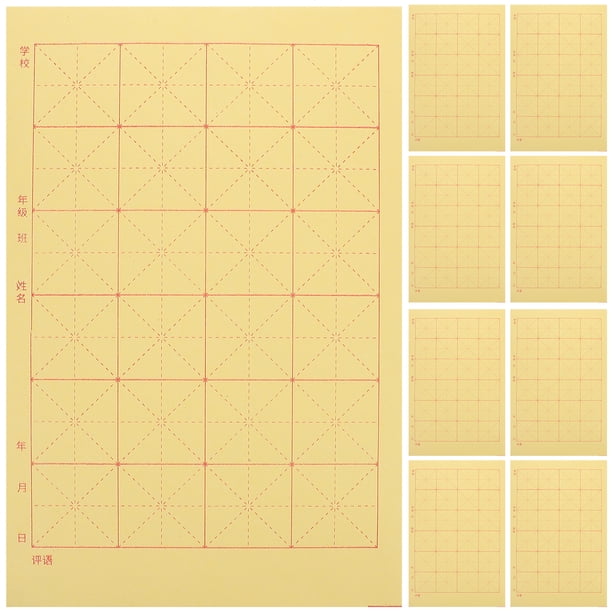 150 hojas de papel cuadriculado para caligrafía china, papel Xuan tradicional.