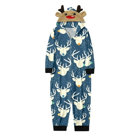 

Youmylove Kids Christmas Family Hooded Kids Merrt Christmas Jumpsuit Set