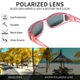 thumbnail image 5 of Joopin Fit Over Wrap Sunglasses Polarized Lens Wear Over Eyeglasses 100% UV Protection for Men and Women(Pink), 5 of 7