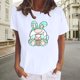 thumbnail image 2 of Camiseta de manga corta de verano de Pascua con cuello redondo suelto informal estampado para mujer Fridja bn1378, 2 of 4