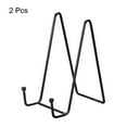 thumbnail image 3 of Uxcell 6 Inch Plate Stands for Display, Black Iron Easel Holder for Picture Frame 2 Pack, 3 of 5