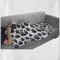 thumbnail image 6 of Fish Soft Flannel Fleece Throw Blanket, Ornamental Fishes Marine Scandinavian Childish Baby Playroom Kids Caricature, Cozy Plush for Indoor and Outdoor Use, 50" x 60", White and Black, by Ambesonne, 6 of 6