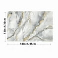 thumbnail image 5 of White Marble Placemats Fashion Marbling Granite Stone Heat Resistant Dining Table Place Mats Stain Resistant, 12 X 18 Inches, Set of 4 Gold Black Gray, 5 of 5