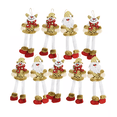 thumbnail image 1 of Colgantes Navideños Adorno Oro Patas Largas Árbol Navidad 9 pzs, MARRON BLANCO, 1 of 5