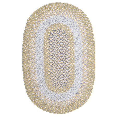Colonial Mills Decorative Braided Blokburst Daisy Dreams Area Rug Oval Sample Swatch