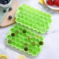 thumbnail image 2 of Ice Cube Trays, 2 Pack Silicone Flexible Ice Cube Trays with Lid, 74 Cubes Ice Trays for Chilled Drinks, Whiskey & Cocktails , Stackable Flexible Safe Ice Cube Trays, 2 of 8