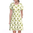 thumbnail image 1 of Vsdgher Robes Midi Maxi Décontractées Été 2025 pour Femmes Manches Courtes Légères Col Rond Robe de Plage, 1 of 6