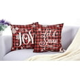 thumbnail image 6 of Christmas 20x20 Throw Pillow Covers, Decorative Outdoor Farmhouse Merry Christmas Xmas Lumbar Pillow Shams Cases Slipcovers Cover Set of 4 Couch Sofa, 6 of 6