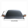 thumbnail image 4 of Windshield Cover for Ice and Snow, Thicken Extra Large Size Car Windshield Snow Cover with Side Mirrors Cover, Winter Windshield Covers Windproof Covers Fits Most SUVs Trucks, 4 of 7