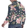 thumbnail image 6 of Naloa Vintage Floral Men's Casual Hooded Collar Drawstring Hoodies Pullover Sweatshirts Casual Long Sleeve Shirts-3X-Large, 6 of 7
