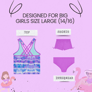 Gerry Girls 3-Piece Tankini & Shorts Swimsuit Set