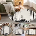 thumbnail image 6 of Forest Bear Family Large Area Rugs for Bedroom Living Room, Soft Non Slip Carpet Bedside Rug, Trees Nature Tree Landscape Scene Round Floor Cover Kitchen Accent Rug 7' for Dining Room/Office, 6 of 9