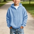 thumbnail image 2 of KyCheLot Boys Hoodie Quarter Zip Long Sleeve Textured Sweatshirt Fashion School day Activewear for Boys Age 3-14, 2 of 9