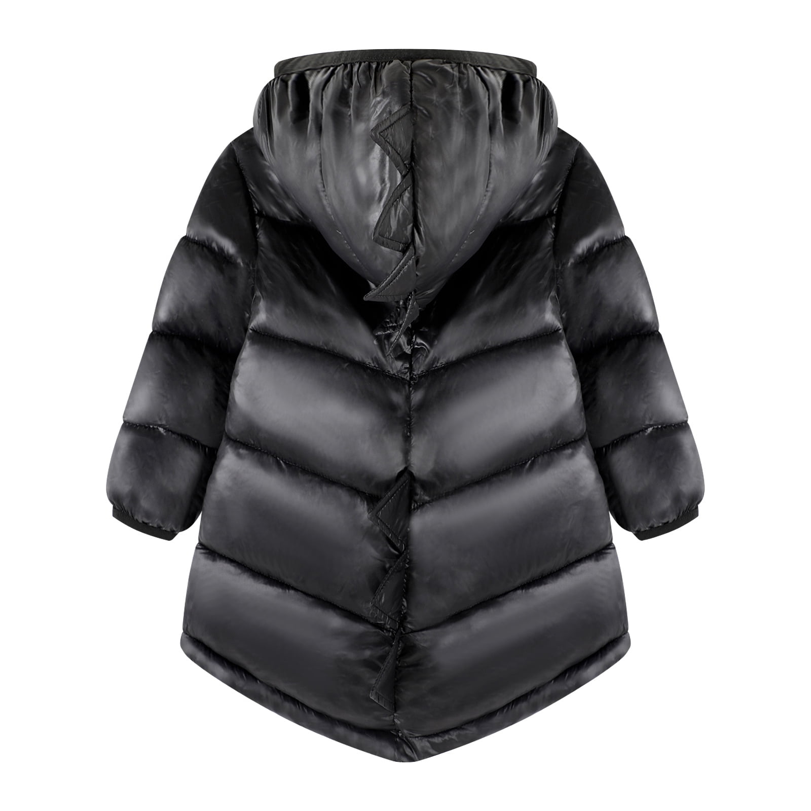 HILEELANG Toddler Boy Girl (12M-7Y) Winter Puffer Jackets Coats Black Dinosaur Hooded Light Weight Padded Outerwear 12-24M