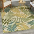 thumbnail image 2 of Nourison Aloha Floral Indoor/Outdoor Green Multicolor 5'3" x 7'5" Area Rug (5x7), 2 of 10