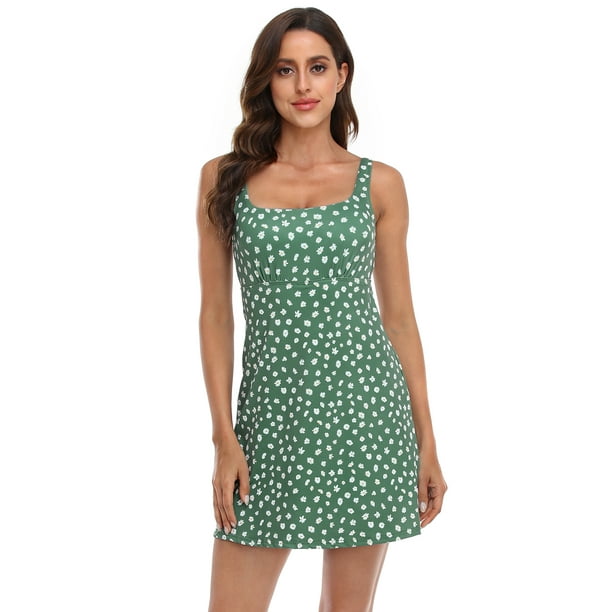 HDE Womens Exercise Workout Dress with Builtin Shorts Sleeveless