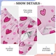thumbnail image 4 of Pink Hearts Pattern Pajama Pants Soft Lightweight Lounge Pants Bottoms Sleep Pants Warm Comfy, 4 of 9