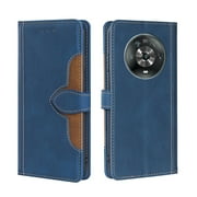 For Honor Magic4 Stitching Skin Feel Magnetic Buckle Horizontal Flip PU Leather Case