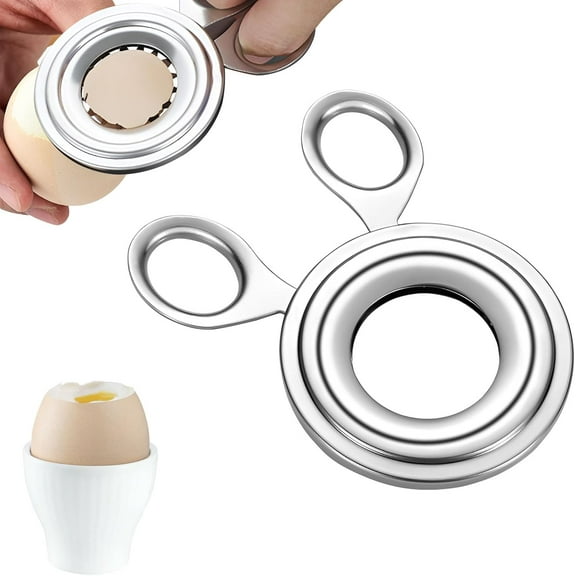 Egg Topper Ｆor Boiled Eggs,1 Pcs Boiled Egg Cutter,Boiled Egg Topper Cutter Metal,Eboiled Egg Top Cutter For Any Size,Egg Cutter For Soft Boiled Eggs For Kitchen