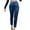 Blue, variant on Scyoekwg Trendy Dress Pants Women Casual High Waist Joggers Pants Solid Color Slim Comfortable Straight Pants (Black,L)