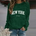 thumbnail image 2 of BOOMNY Womens Sweater Long Sleeve Sweaters for Women Letter Embroidery Crewneck Knit Pullover Trendy Tops 2025 Fall Winter Knitwear, 2 of 4