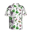 thumbnail image 2 of Hawaiian Shirt For Men, Wine Print Purple Mens Button Down Short Sleeve Shirt, Summer Beach Shirts For Men, 2 of 2